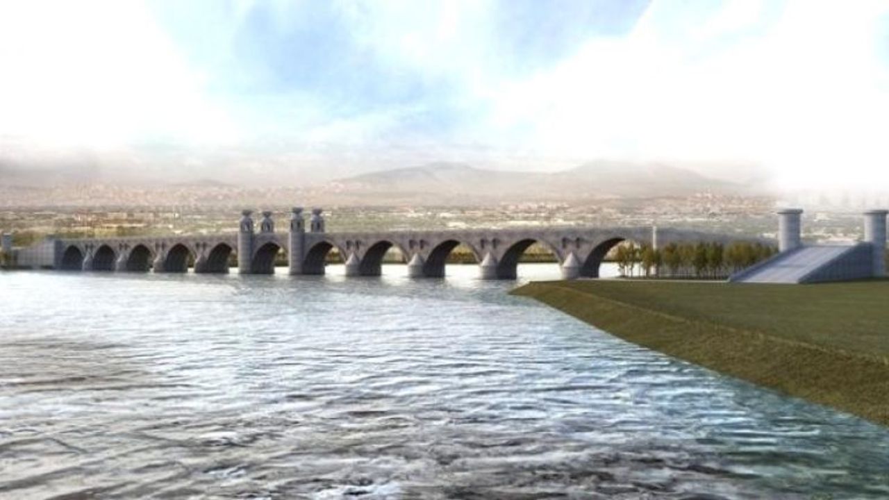 Cizre'de 11 gözlü Taş Köprü için temel atıldı