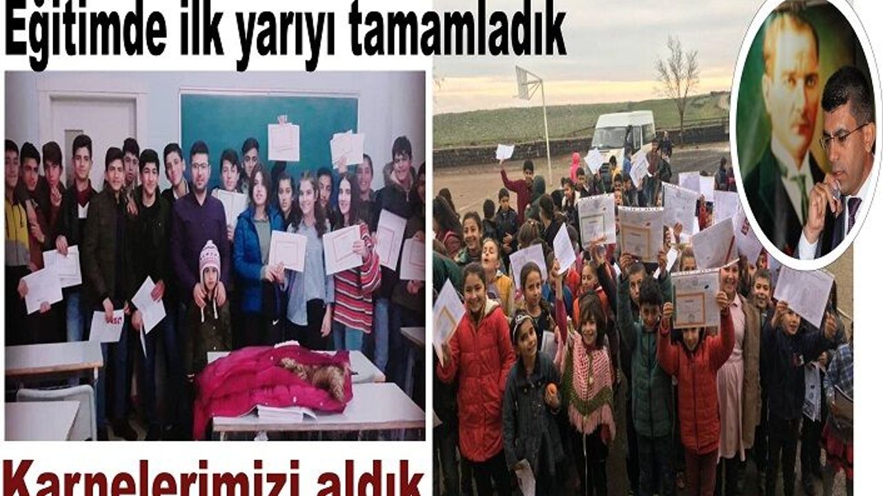 Eğitim'de yarıyılı tamamladık Karnelerimizi aldık