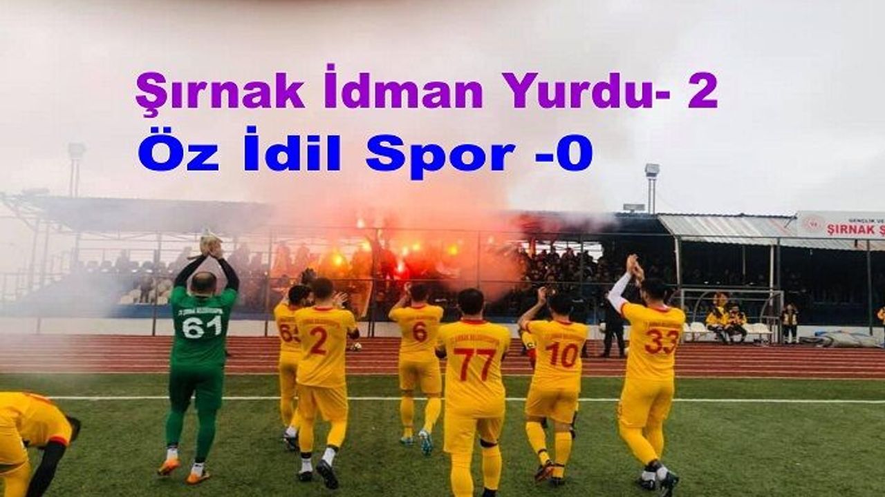 Öz İdil Spor Şırnak Spora yenildi