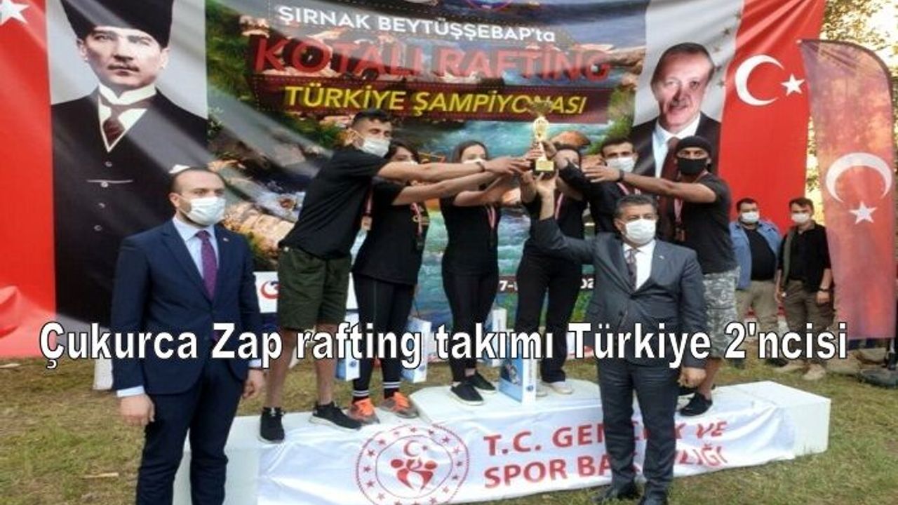 Çukurca Zap rafting takımı Türkiye 2'ncisi