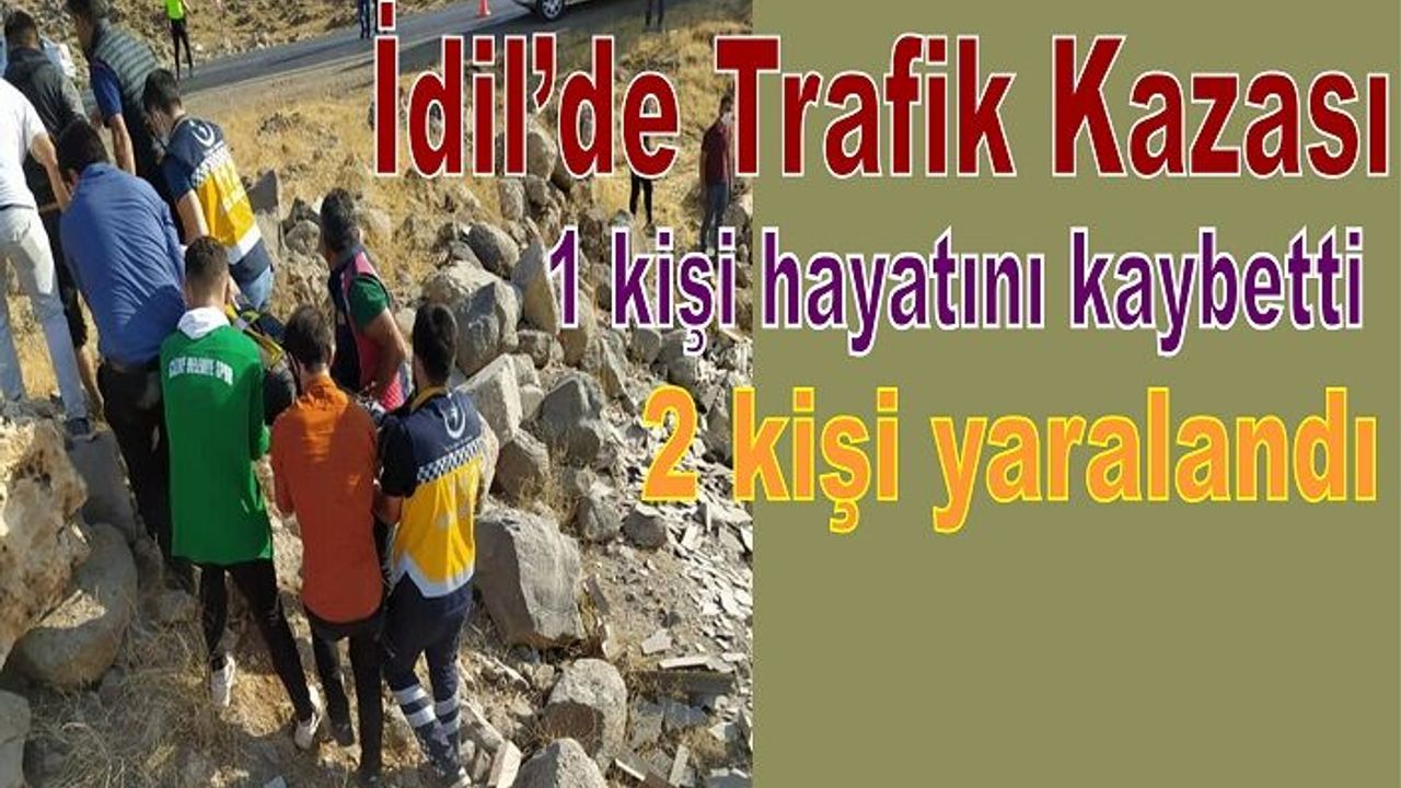 İdil'de trafik kazası 1 kişi hayatını kaybetti, 2 kişi yaralandı
