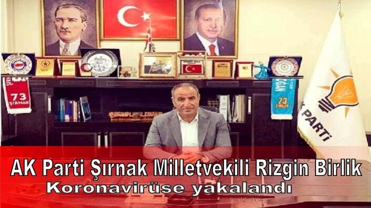 AK Parti Şırnak Milletvekili Rizgin Birlik koronavirüse yakalandı