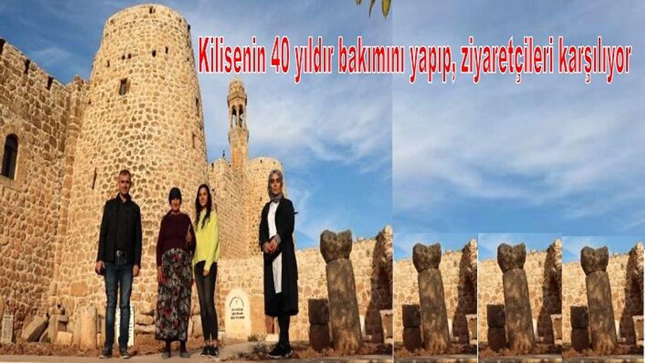 Kilisenin 40 yıldır bakımını yapıp, ziyaretçileri karşılıyor