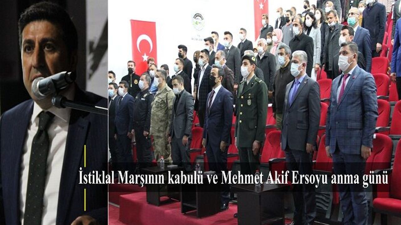 İstiklal Marşının kabulü ve Mehmet Akif Ersoyu anma günü