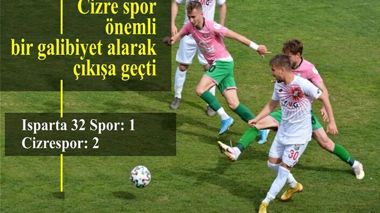 Cizre spor önemli bir galibiyet alarak çıkışa geçti