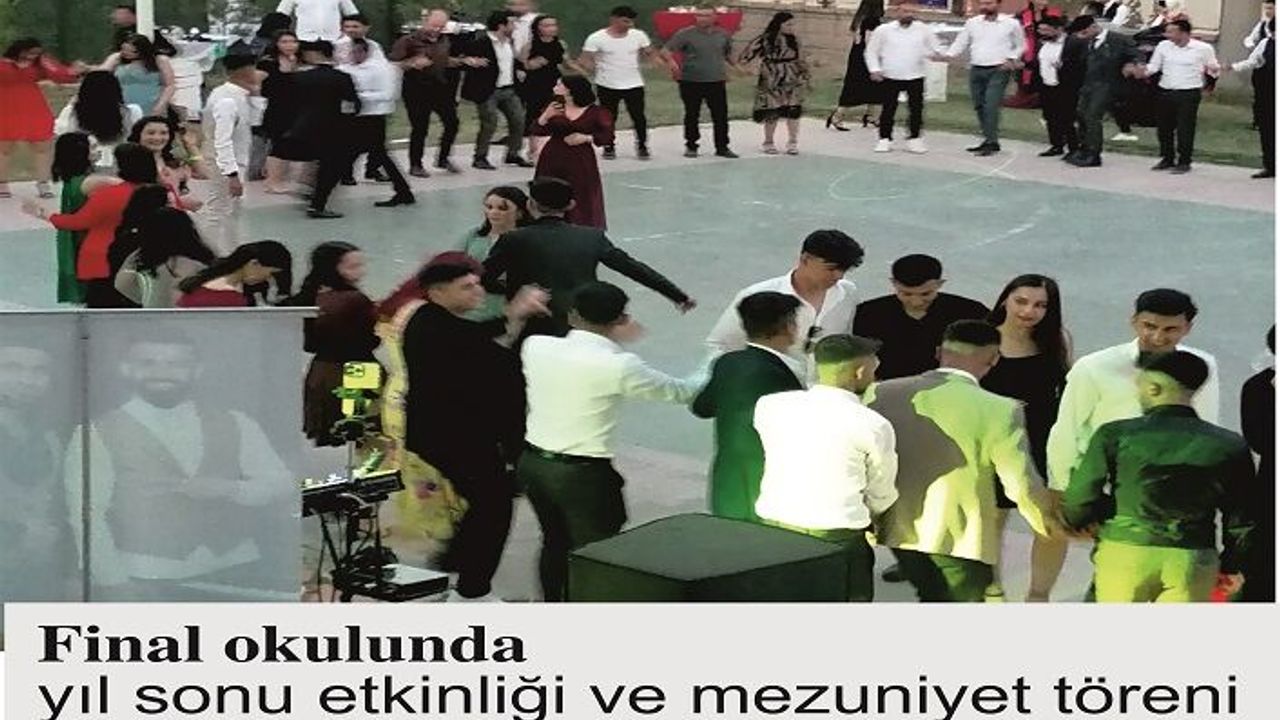Final okulunda yıl sonu etkinliği ve mezuniyet töreni