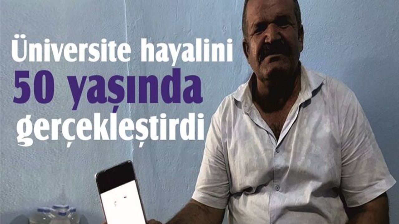 50 yaşından sonra Radyo, Televizyon ve Sinema Bölümü'nü kazandı