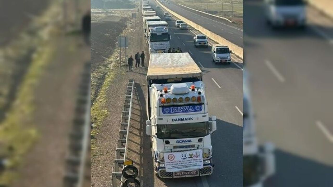 Mardin'de cipe düzenlenen silahlı saldırıda ölenlerin yakınları; depremzedelere 32 TIR yardım gönderdi