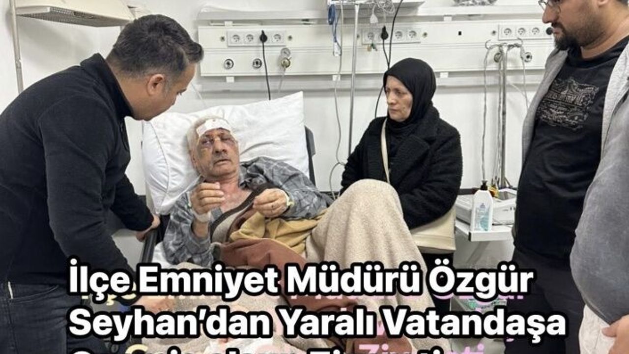 Özgür Müdür’den yaşlı amcaya geçmiş olsun ziyareti