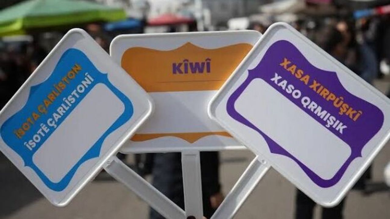 Esnafa Kürtçe Fiyat etiketi dağıtıldı