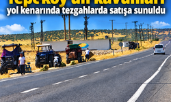Tepeköy’ün kavunları yol kenarında satışa sunuldu
