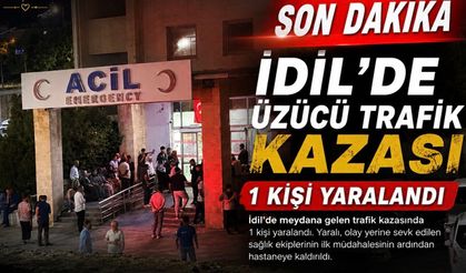 İdil’de Trafik Kazası 1 kişi yaralandı