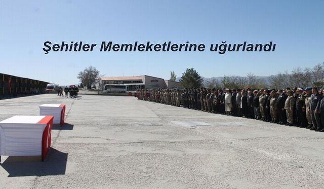 Şehitler Memleketlerine uğurlandı