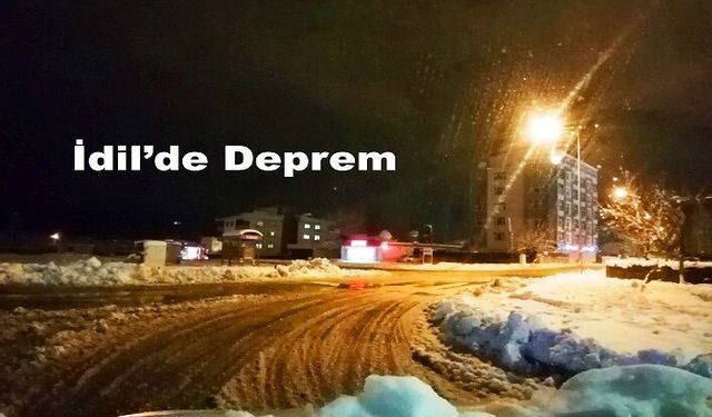İdil'de Deprem