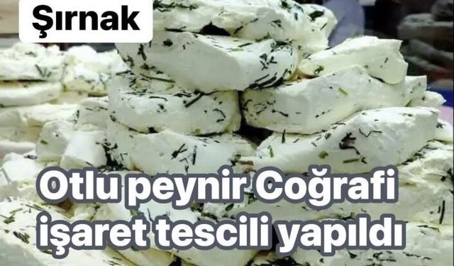 Otlu Peyniri Coğrafi işaret tescillendi