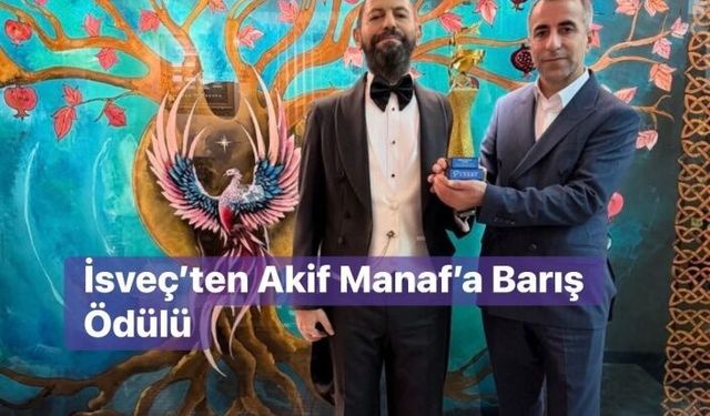 Akif Manaf’a İsveç’ten “Global Peace Prize” Ödülü