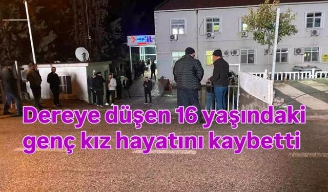 Dereye düşen genç kız hayatını kaybetti