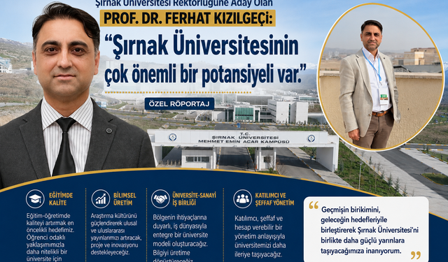 Prof. Dr. Ferhat Kızılgeçi " Daha önceki projelerden beslenerek yeni çalışmalar üreteceğiz"
