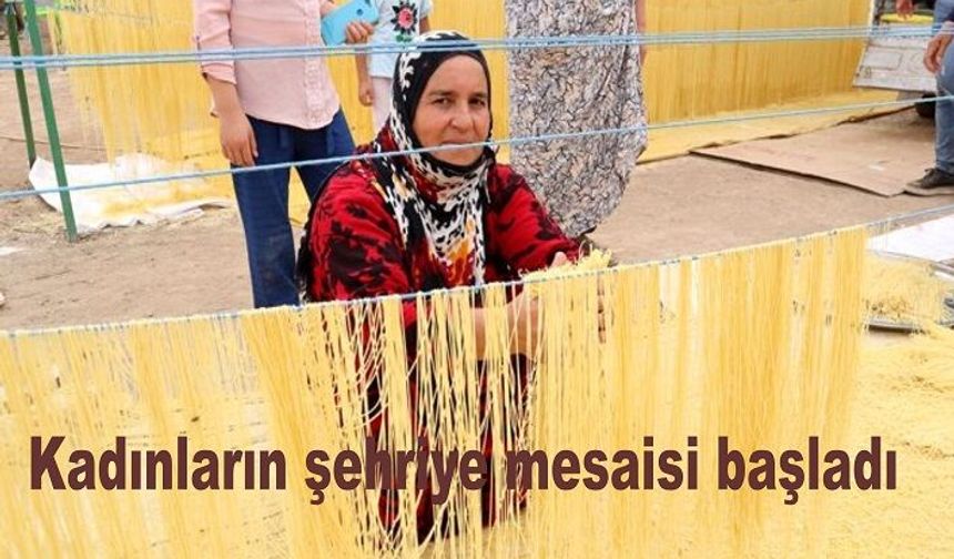 Kadınların şehriye mesaisi başladı