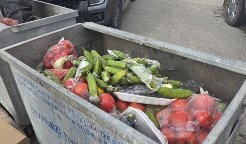 Çöpte Gıda toplayan vatandaş yürek burktu