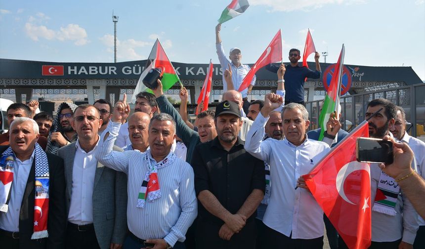 Filistin Konvoyu'na Şırnak'tan Destek