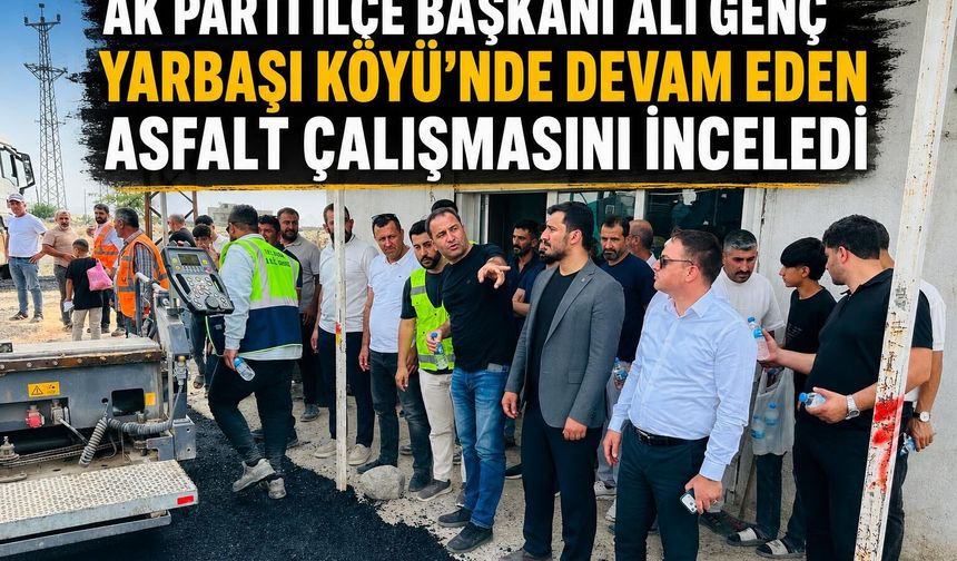 Yarbaşı Köyü yolunun asfalt çalışması devam ediyor
