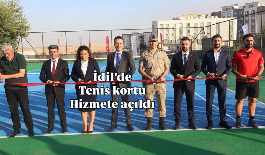 Tenis kortun açılış töreni